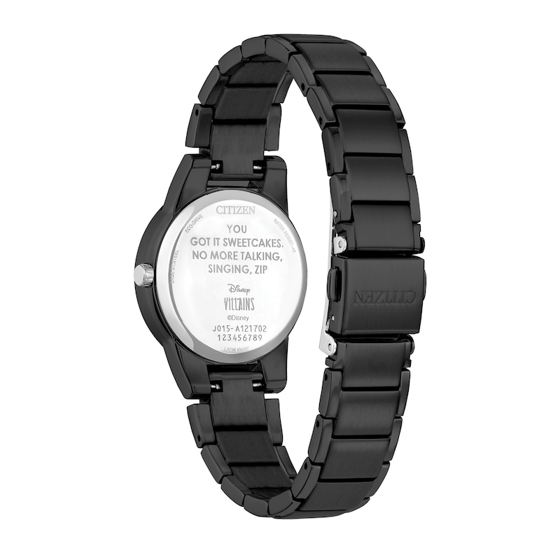 Ladies' Citizen Eco-Drive® Villains Ursula Silhouette Black IP Watch with Black Dial (Model: GA1075-68W)