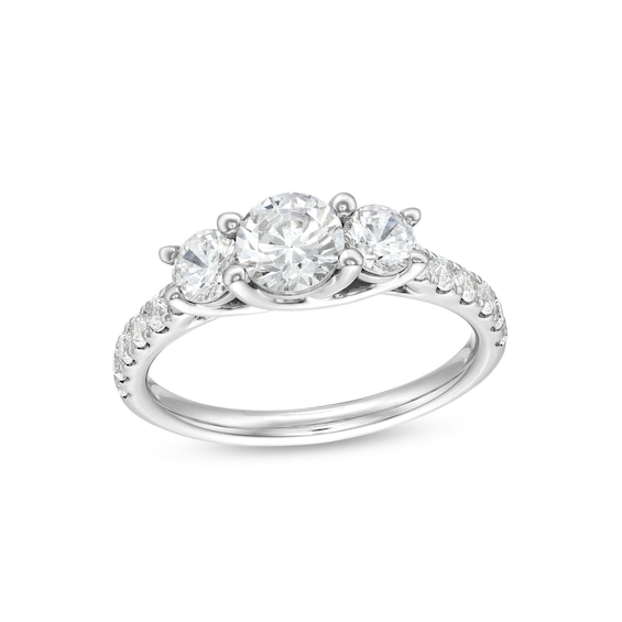 1-1/2 CT. T.w. Diamond Past Present FutureÂ® Engagement Ring in 14K White Gold (I/I2)
