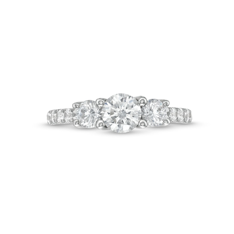 1-1/2 CT. T.W. Diamond Past Present Future® Engagement Ring in 14K White Gold (I/I2)