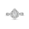 Thumbnail Image 4 of 1 CT. T.W. Pear-Shaped Diamond Frame Ornate Vintage-Style Engagement Ring in 14K White Gold (I/I2)