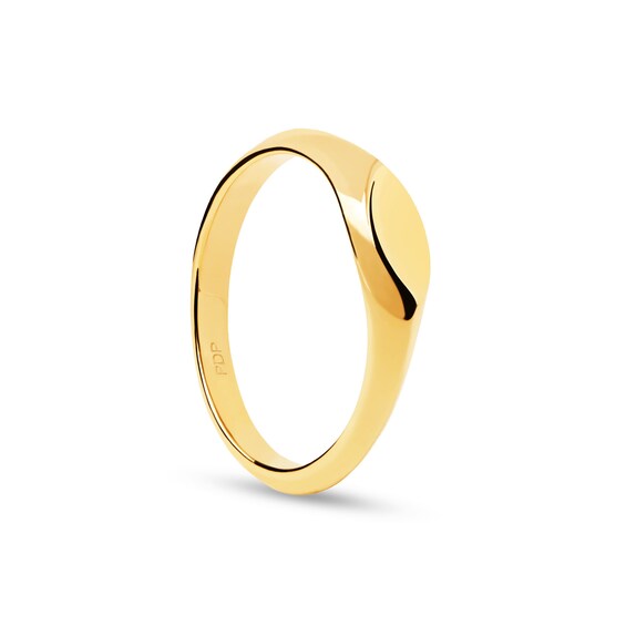 PDPAOLAâ¢ at Zales Marquise-Shaped Signet Ring Sterling Silver with 18K Gold Plate