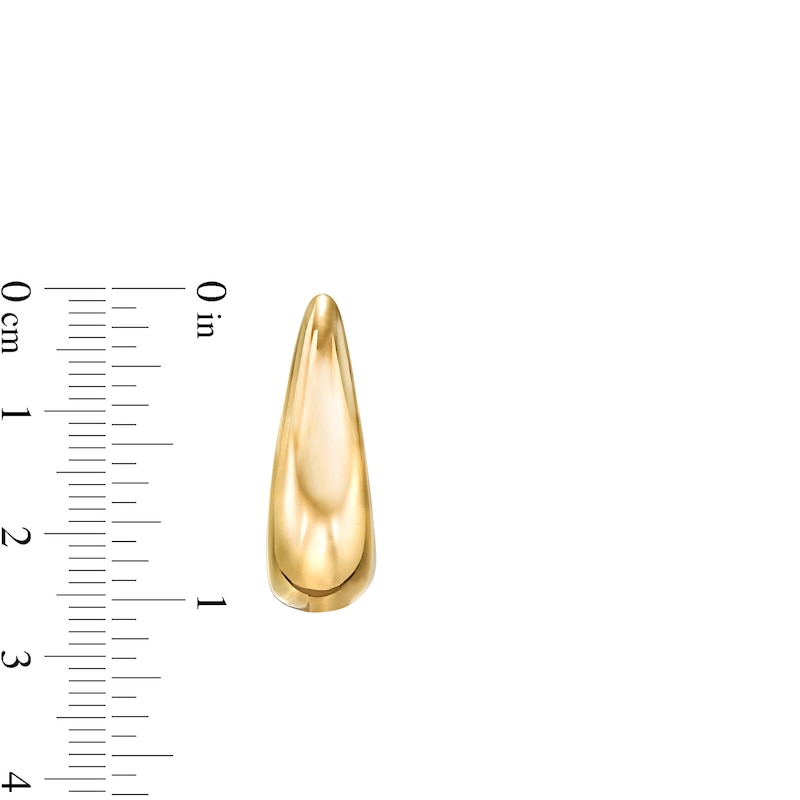 Main Image 3 of 26.0mm Sculpted Hollow 14K Gold Hoop Earrings