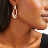 Thumbnail Image 2 of 54.0mm Sculpted Hollow 14K Gold Hoop Earrings