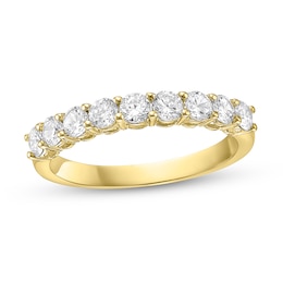 3/4 CT. T.W. Diamond Nine Stone Band in 10K Gold (I/I2)