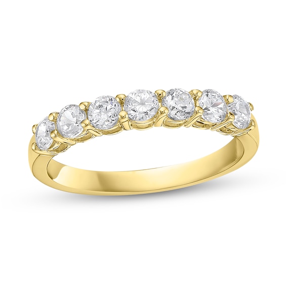 4 CT. T.w. Diamond Seven Stone Band in 10K Gold (I/I2