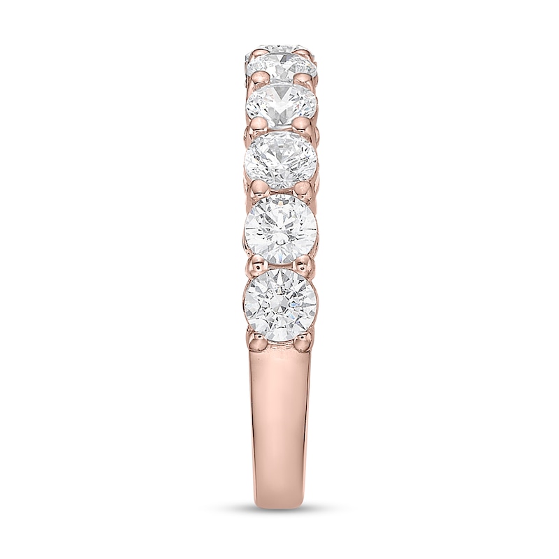 Main Image 2 of 1-1/2 CT. T.W. Diamond Eleven Stone Band in 10K Rose Gold (I/I2)