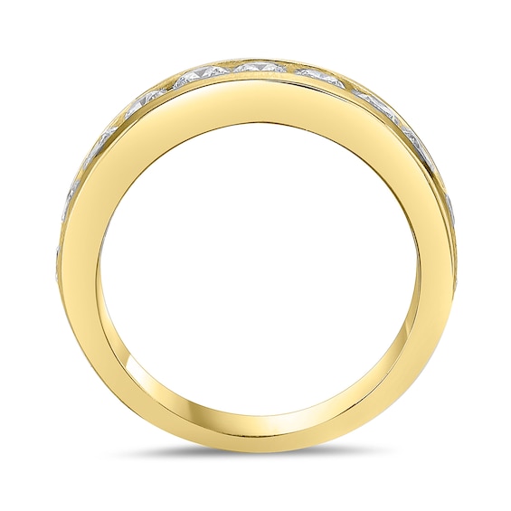 CT. T.w. Diamond Channel Eleven Stone Band in 10K Gold (I/I2