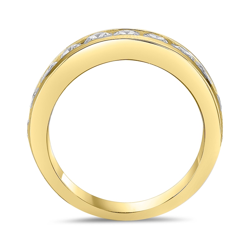 Main Image 3 of 1-1/2 CT. T.W. Diamond Channel Eleven Stone Band in 10K Gold (I/I2)