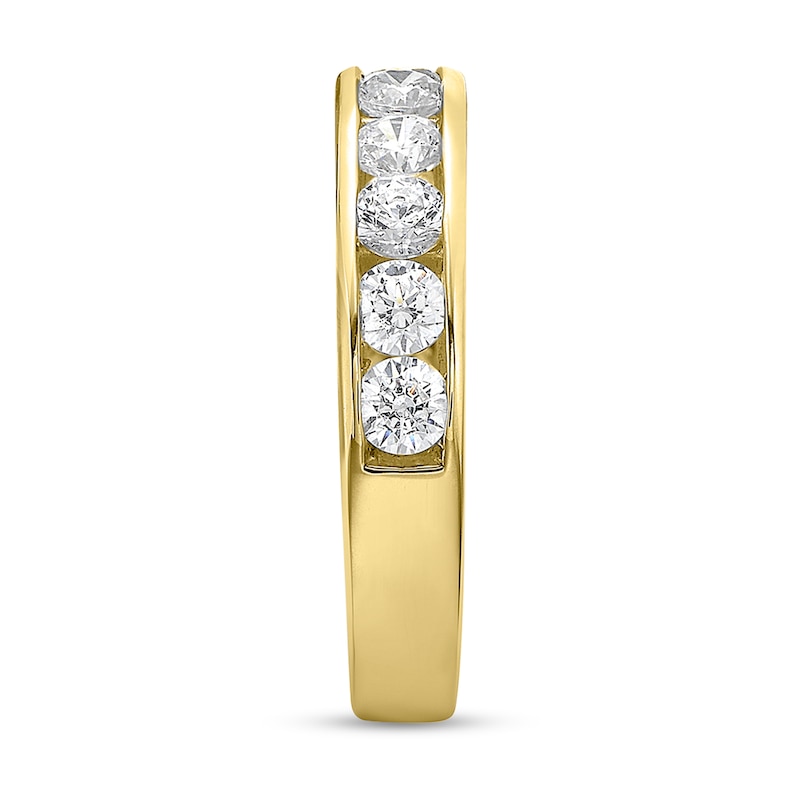 Main Image 2 of 1-1/4 CT. T.W. Diamond Channel Eleven Stone Band in 10K Gold (I/I2)