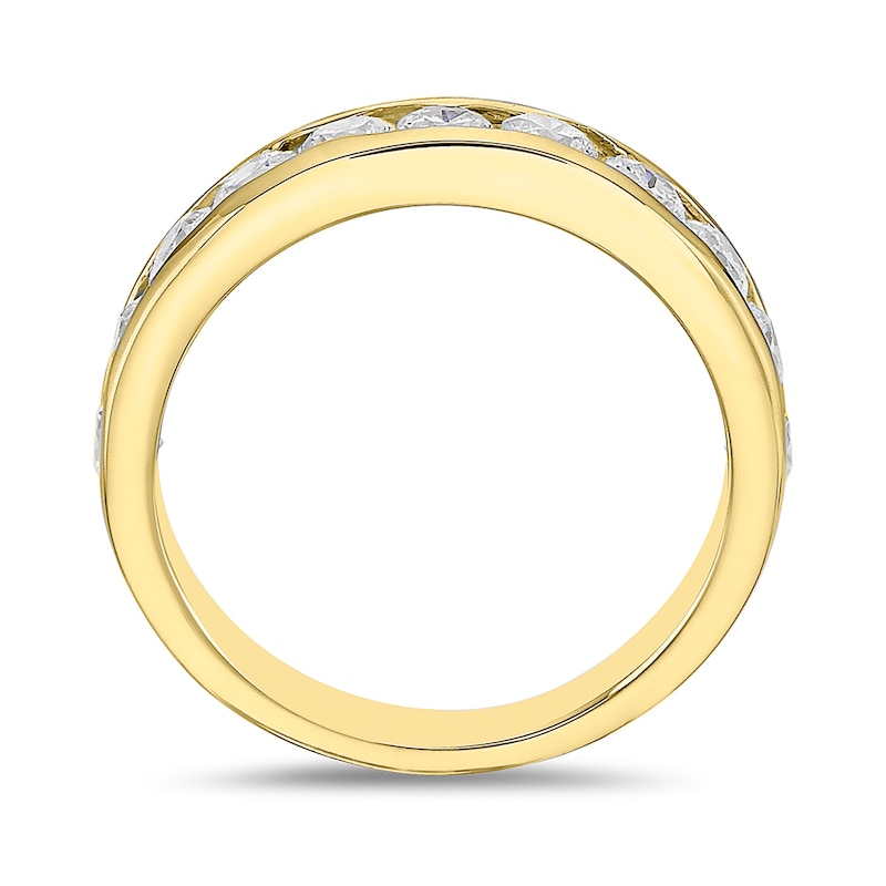 Main Image 3 of 1-1/4 CT. T.W. Diamond Channel Eleven Stone Band in 10K Gold (I/I2)