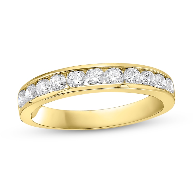 Main Image 1 of 3/4 CT. T.W. Diamond Channel Eleven Stone Band in 10K Gold (I/I2)