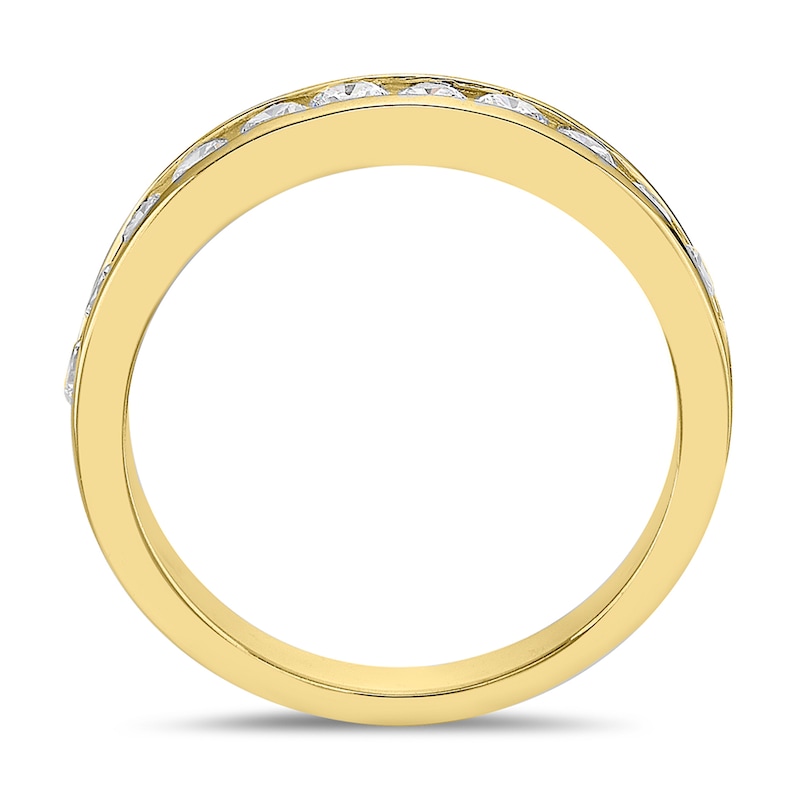 Main Image 3 of 3/4 CT. T.W. Diamond Channel Eleven Stone Band in 10K Gold (I/I2)