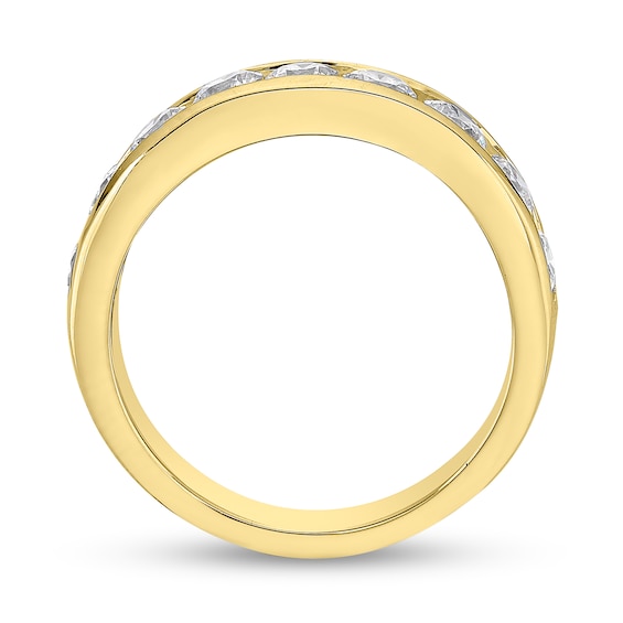 1-1/2 CT. T.w. Diamond Channel Nine Stone Band in 10K Gold (I/I2)