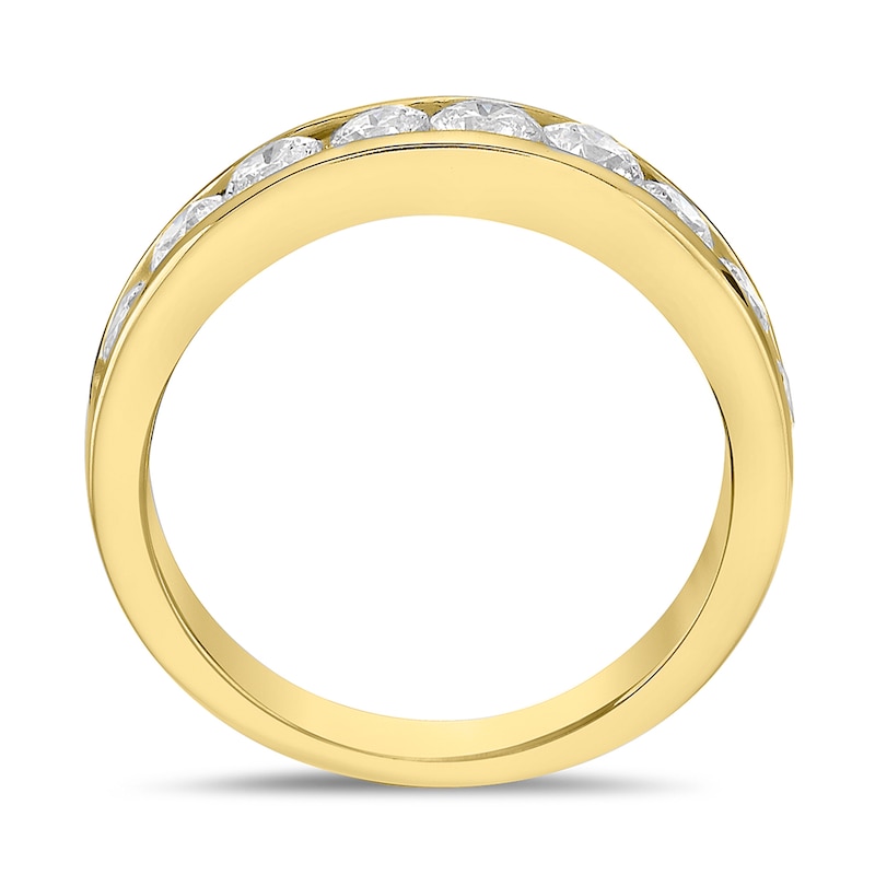 Main Image 3 of 1-1/4 CT. T.W. Diamond Channel Nine Stone Band in 10K Gold (I/I2)