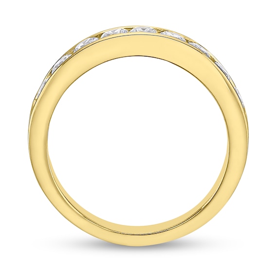 3/4 CT. T.w. Diamond Channel Nine Stone Band in 10K Gold (I/I2)