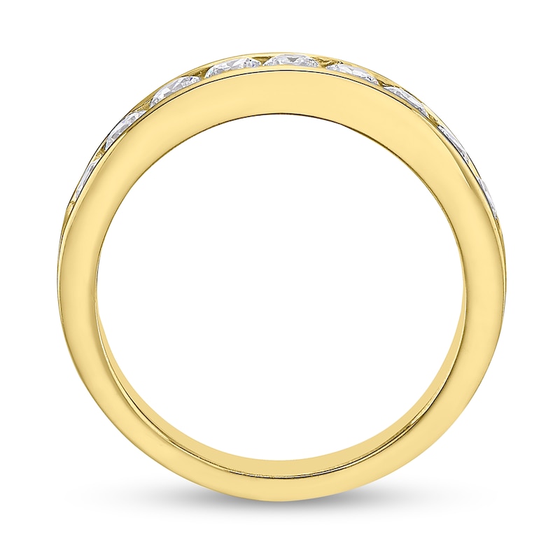 Main Image 3 of 3/4 CT. T.W. Diamond Channel Nine Stone Band in 10K Gold (I/I2)