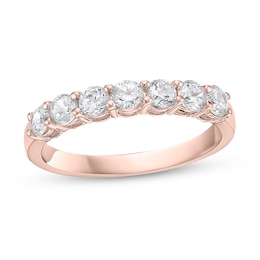 3/4 CT. T.W. Diamond Seven Stone Band in 10K Rose Gold (I/I2)