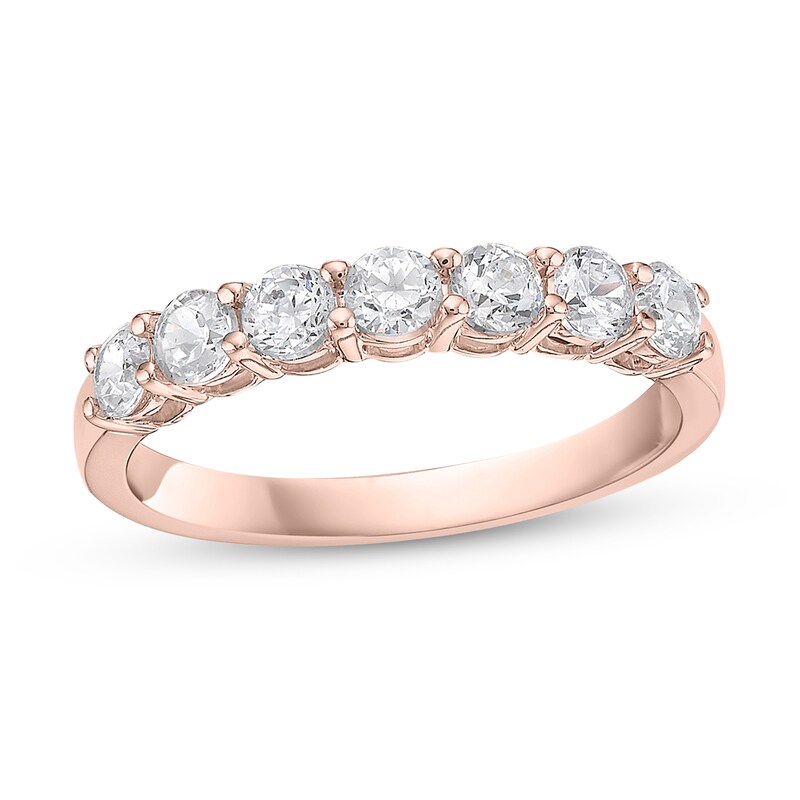 Main Image 1 of 3/4 CT. T.W. Diamond Seven Stone Band in 10K Rose Gold (I/I2)