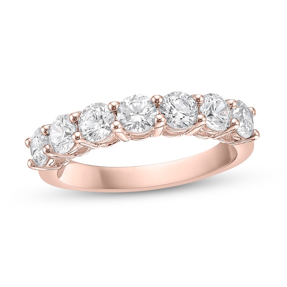 1-1/2 CT. T.w. Diamond Seven Stone Band in 10K Rose Gold (I/I2)