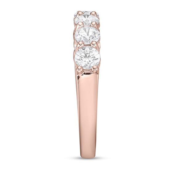 1-1/2 CT. T.w. Diamond Seven Stone Band in 10K Rose Gold (I/I2)
