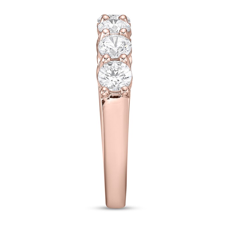 Main Image 2 of 1-1/2 CT. T.W. Diamond Seven Stone Band in 10K Rose Gold (I/I2)