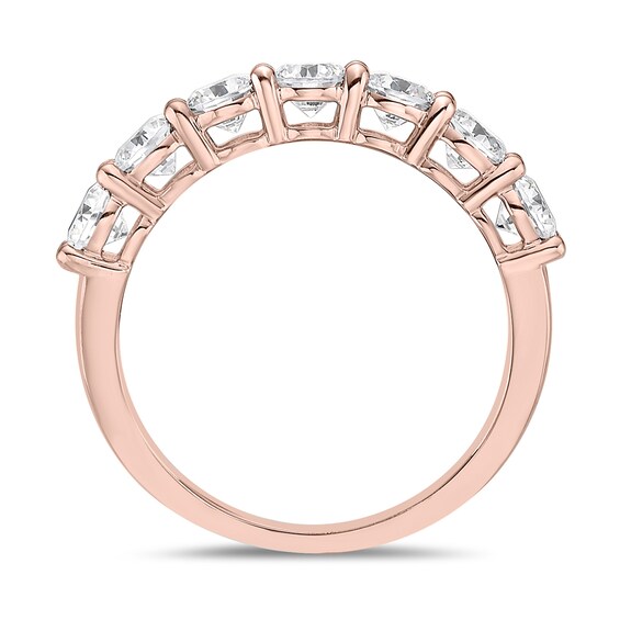 1-1/2 CT. T.w. Diamond Seven Stone Band in 10K Rose Gold (I/I2)