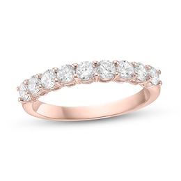 3/4 CT. T.W. Diamond Nine Stone Band in 10K Rose Gold (I/I2)