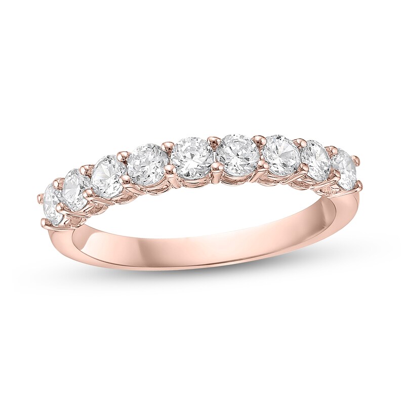 Main Image 1 of 3/4 CT. T.W. Diamond Nine Stone Band in 10K Rose Gold (I/I2)