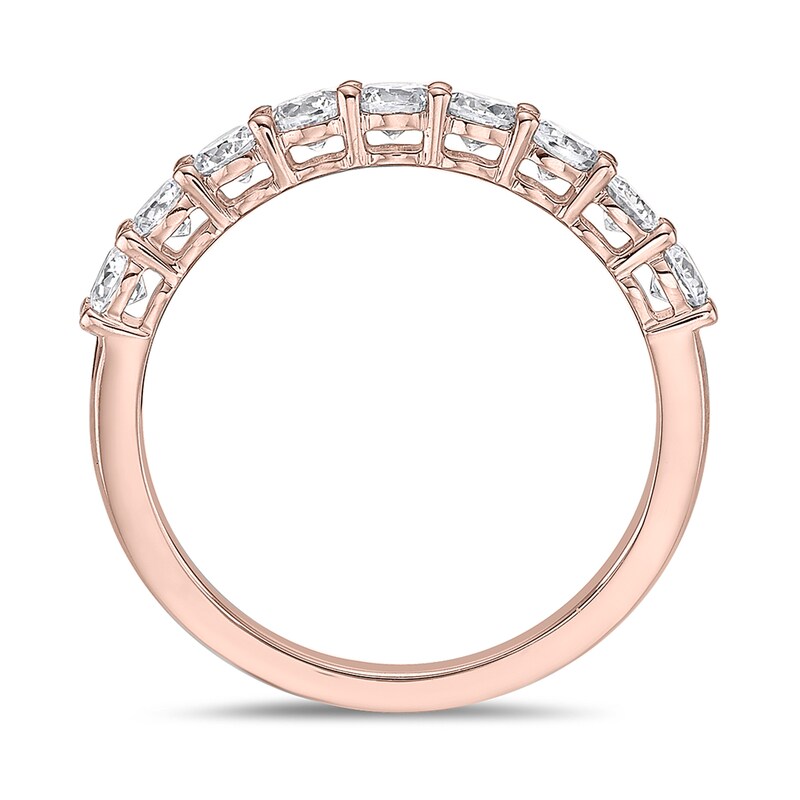 Main Image 3 of 3/4 CT. T.W. Diamond Nine Stone Band in 10K Rose Gold (I/I2)