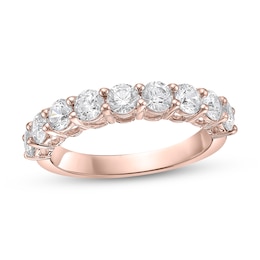 1-1/2 CT. T.W. Diamond Nine Stone Band in 10K Rose Gold (I/I2)