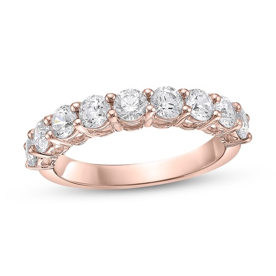 1-1/ CT. T.w. Diamond Nine Stone Band in 10K Rose Gold (I/I2