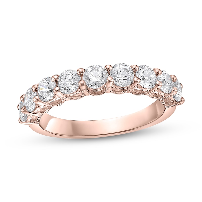 Main Image 1 of 1-1/2 CT. T.W. Diamond Nine Stone Band in 10K Rose Gold (I/I2)