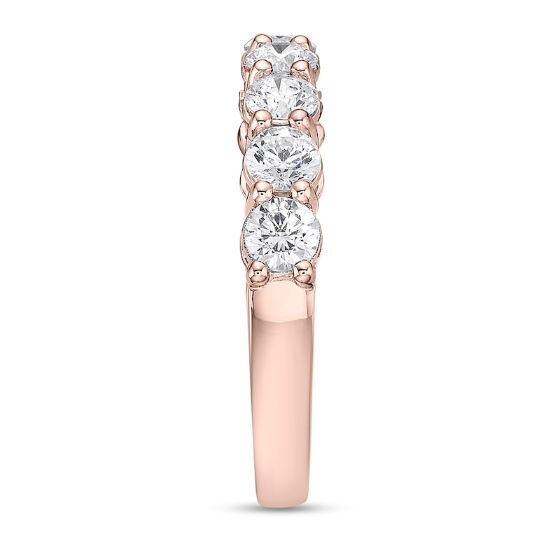Main Image 2 of 1-1/2 CT. T.W. Diamond Nine Stone Band in 10K Rose Gold (I/I2)