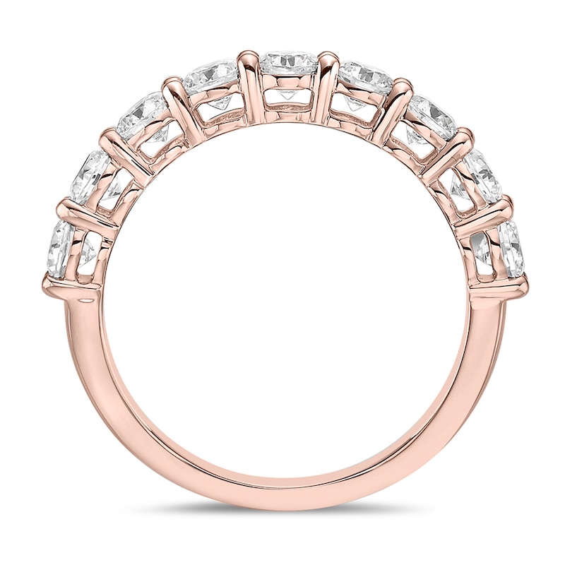Main Image 3 of 1-1/2 CT. T.W. Diamond Nine Stone Band in 10K Rose Gold (I/I2)