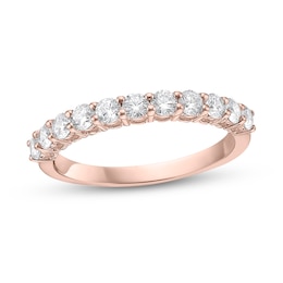 3/4 CT. T.W. Diamond Eleven Stone Band in 10K Rose Gold (I/I2)