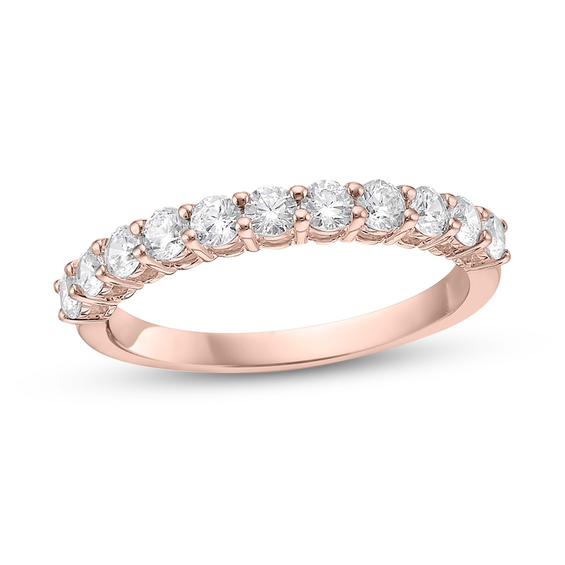 3/4 CT. T.W. Diamond Eleven Stone Band in 10K Rose Gold (I/I2)