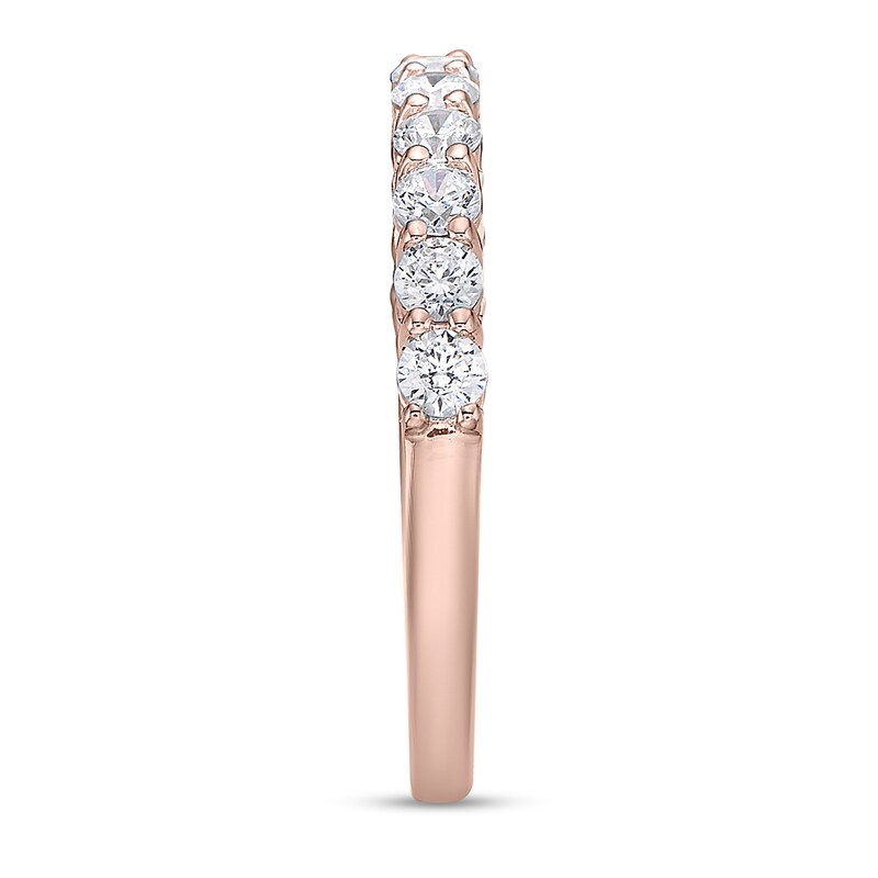 3/4 CT. T.W. Diamond Eleven Stone Band in 10K Rose Gold (I/I2)