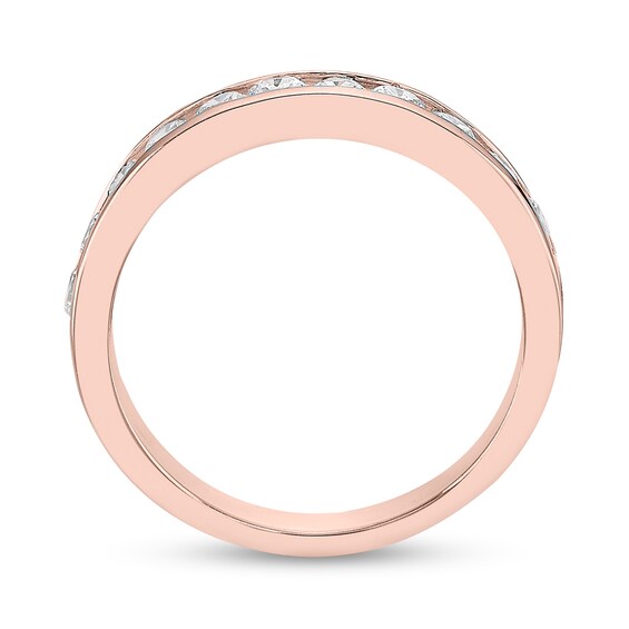 3/4 CT. T.w. Diamond Channel Eleven Stone Band in 10K Rose Gold (I/I2)