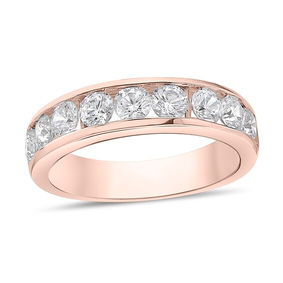 1-1/2 CT. T.w. Diamond Channel Nine Stone Band in 10K Rose Gold (I/I2)