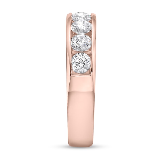1-1/2 CT. T.w. Diamond Channel Nine Stone Band in 10K Rose Gold (I/I2)