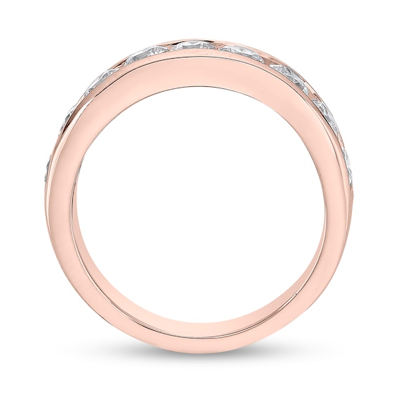 1-1/2 CT. T.w. Diamond Channel Nine Stone Band in 10K Rose Gold (I/I2)