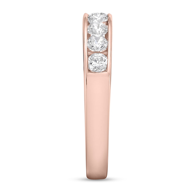 Main Image 2 of 3/4 CT. T.W. Diamond Channel Nine Stone Band in 10K Rose Gold (I/I2)