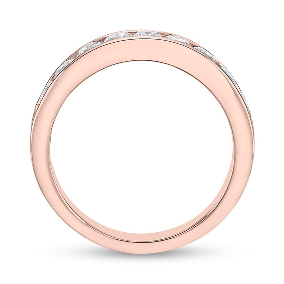 3/4 CT. T.w. Diamond Channel Nine Stone Band in 10K Rose Gold (I/I2)