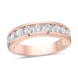1-1/2 CT. T.W. Diamond Channel Eleven Stone Band in 10K Rose Gold (I/I2)