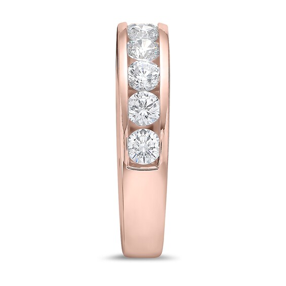 1-1/2 CT. T.w. Diamond Channel Eleven Stone Band in 10K Rose Gold (I/I2)