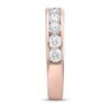 Thumbnail Image 2 of 1-1/4 CT. T.W. Diamond Channel Eleven Stone Band in 10K Rose Gold (I/I2)