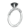 Thumbnail Image 3 of 2-3/8 CT. T.W. Black and White Diamond Tension Engagement Ring in 14K White Gold