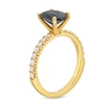 Thumbnail Image 3 of 2-5/8 CT. T.W. Oval Black and White Diamond Engagement Ring in 14K Gold