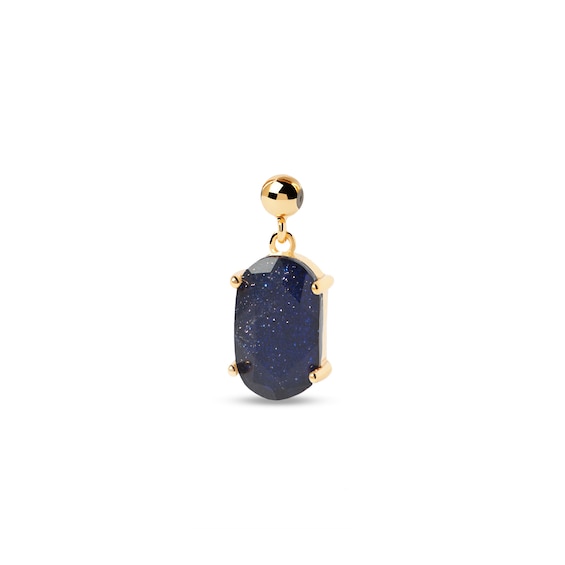 PDPAOLAâ¢ at Zales Oval Blue Sandstone Luck Bead Charm in Sterling Silver with 18K Gold Plate