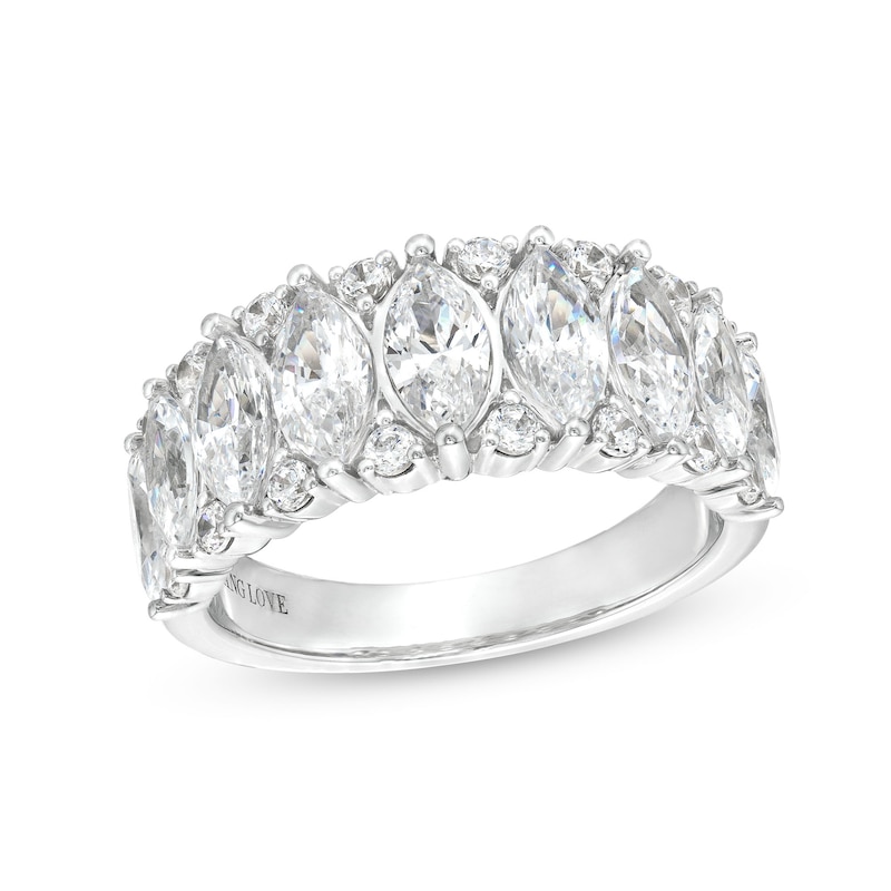 Main Image 1 of TRUE Lab-Grown Diamonds by Vera Wang Love 3 CT. T.W. Marquise Band in 14K White Gold (F/VS2)